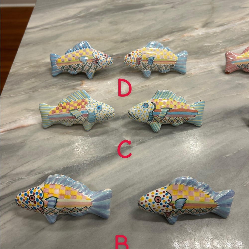 MacKenzie-Childs Fish Knob Pairs